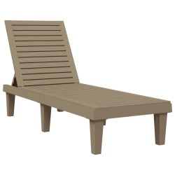 vidaXL Tumbona polipropileno marrón claro 155x58x83 cm