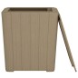 vidaXL Mesa de jardín con tapa extraíble polipropileno marrón claro vidaXL Mesa de jardín con tapa extraíble polipropileno marrón claro