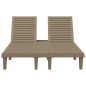 vidaXL Tumbona doble polipropileno marrón claro 155x138x83 cm vidaXL Tumbona doble polipropileno marrón claro 155x138x83 cm