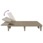 vidaXL Tumbona doble polipropileno marrón claro 155x138x83 cm vidaXL Tumbona doble polipropileno marrón claro 155x138x83 cm