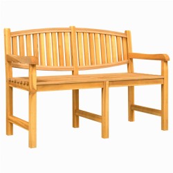 vidaXL Banco de jardín madera maciza de teca 149,5x60x90 cm