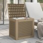 vidaXL Caja de almacenaje de jardín PP marrón claro 55,5x43x53 cm
