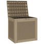 vidaXL Caja de almacenaje de jardín PP marrón claro 55,5x43x53 cm