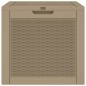 vidaXL Caja de almacenaje de jardín PP marrón claro 55,5x43x53 cm