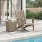 vidaXL Silla de jardín Adirondack polipropileno marrón claro