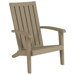 vidaXL Silla de jardín Adirondack polipropileno marrón claro