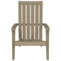 vidaXL Silla de jardín Adirondack polipropileno marrón claro