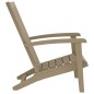 vidaXL Silla de jardín Adirondack polipropileno marrón claro