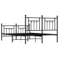 vidaXL Estructura de cama cabecero y pie de cama metal negro 140x190cm