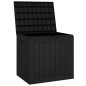 vidaXL Caja de almacenaje de jardín polipropileno negra 55,5x43x53 cm vidaXL Caja de almacenaje de jardín polipropileno negra 55,5x43x53 cm