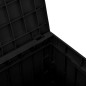 vidaXL Caja de almacenaje de jardín polipropileno negra 55,5x43x53 cm vidaXL Caja de almacenaje de jardín polipropileno negra 55,5x43x53 cm