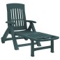 vidaXL Tumbona plegable con ruedas PP verde vidaXL Tumbona plegable con ruedas PP verde