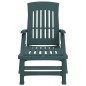 vidaXL Tumbona plegable con ruedas PP verde vidaXL Tumbona plegable con ruedas PP verde
