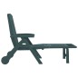vidaXL Tumbona plegable con ruedas PP verde vidaXL Tumbona plegable con ruedas PP verde