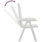 vidaXL Sillas reclinables de jardín 2 unidades PP blanco vidaXL Sillas reclinables de jardín 2 unidades PP blanco