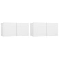vidaXL Muebles colgantes de TV 2 unidades blanco 60x30x30 cm