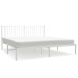 vidaXL Estructura de cama de metal con cabecero blanco 180x200 cm vidaXL Estructura de cama de metal con cabecero blanco 180x200 cm