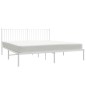 vidaXL Estructura de cama de metal con cabecero blanco 180x200 cm vidaXL Estructura de cama de metal con cabecero blanco 180x200 cm