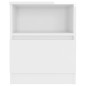 vidaXL Mesitas de noche 2 uds contrachapada blanco brillo 40x40x50 cm vidaXL Mesitas de noche 2 uds contrachapada blanco brillo 40x40x50 cm