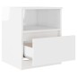 vidaXL Mesitas de noche 2 uds contrachapada blanco brillo 40x40x50 cm vidaXL Mesitas de noche 2 uds contrachapada blanco brillo 40x40x50 cm
