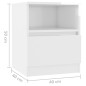 vidaXL Mesitas de noche 2 uds contrachapada blanco brillo 40x40x50 cm vidaXL Mesitas de noche 2 uds contrachapada blanco brillo 40x40x50 cm
