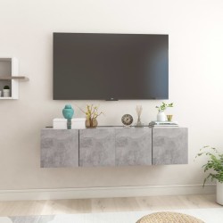 vidaXL Muebles de salón colgantes 2 unidades gris hormigón 60x30x30 cm