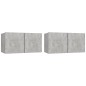 vidaXL Muebles de salón colgantes 2 unidades gris hormigón 60x30x30 cm