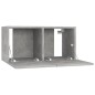 vidaXL Muebles de salón colgantes 2 unidades gris hormigón 60x30x30 cm