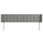 vidaXL Cabecero de terciopelo gris claro 203x16x78/88 cm vidaXL Cabecero de terciopelo gris claro 203x16x78/88 cm