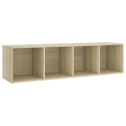 vidaXL Mueble de TV madera contrachapada roble Sonoma 142,5x35x36,5 cm