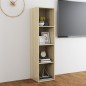 vidaXL Mueble de TV madera contrachapada roble Sonoma 142,5x35x36,5 cm vidaXL Mueble de TV madera contrachapada roble Sonoma 142,5x35x36,5 cm