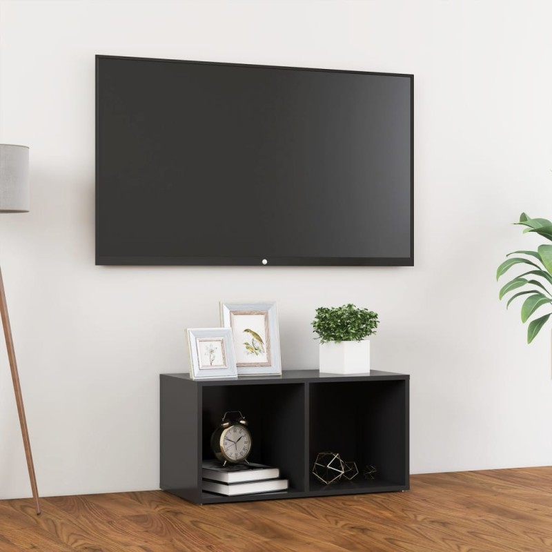 vidaXL Mueble para TV madera contrachapada gris 72x35x36,5 cm vidaXL Mueble para TV madera contrachapada gris 72x35x36,5 cm