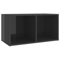 vidaXL Mueble para TV madera contrachapada gris brillo 72x35x36,5 cm