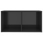 vidaXL Mueble para TV madera contrachapada gris brillo 72x35x36,5 cm