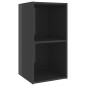 vidaXL Mueble para TV madera contrachapada gris brillo 72x35x36,5 cm