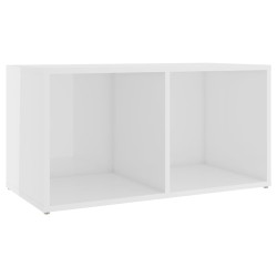 vidaXL Mueble para TV madera contrachapada blanco brillo 72x35x36,5 cm