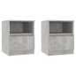 vidaXL Mesitas de noche 2 uds contrachapada gris hormigón 40x40x50 cm vidaXL Mesitas de noche 2 uds contrachapada gris hormigón 40x40x50 cm