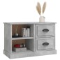 vidaXL Mueble de TV madera contrachapada gris hormigón 73x35,5x47,5 cm