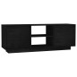 vidaXL Mueble de TV madera maciza de pino negro 110x30x40 cm 