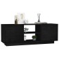 vidaXL Mueble de TV madera maciza de pino negro 110x30x40 cm 