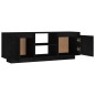 vidaXL Mueble de TV madera maciza de pino negro 110x30x40 cm 