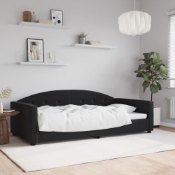 vidaXL Sofá cama terciopelo negro 100x200 cm