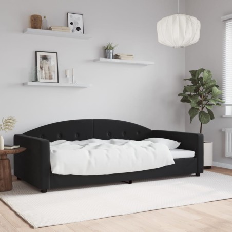 vidaXL Sofá cama terciopelo negro 100x200 cm