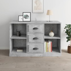 vidaXL Aparador madera contrachapada gris hormigón 104,5x35,5x67,5 cm