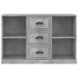 vidaXL Aparador madera contrachapada gris hormigón 104,5x35,5x67,5 cm vidaXL Aparador madera contrachapada gris hormigón 104,5x35,5x67,5 cm