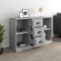 vidaXL Aparador madera contrachapada gris hormigón 104,5x35,5x67,5 cm vidaXL Aparador madera contrachapada gris hormigón 104,5x35,5x67,5 cm