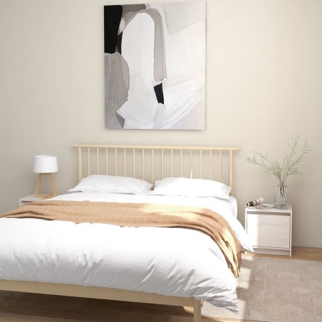 vidaXL Mesitas de noche 2 uds madera maciza pino blanco 40x30,5x40 cm