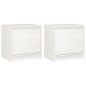 vidaXL Mesitas de noche 2 uds madera maciza pino blanco 40x30,5x40 cm vidaXL Mesitas de noche 2 uds madera maciza pino blanco 40x30,5x40 cm