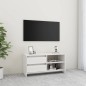 vidaXL Mueble para TV de madera maciza de pino blanco 80x31x39 cm vidaXL Mueble para TV de madera maciza de pino blanco 80x31x39 cm