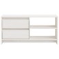 vidaXL Mueble para TV de madera maciza de pino blanco 80x31x39 cm vidaXL Mueble para TV de madera maciza de pino blanco 80x31x39 cm